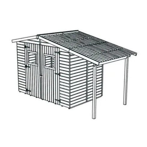 Casetta Legnaia 2.4x1.6 con Pavimento in Legno 16 mm | BricoShop24