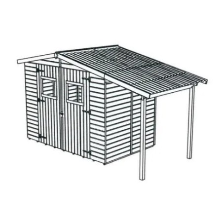 Casetta Legnaia 2.4x1.6 con Pavimento in Legno 16 mm | BricoShop24