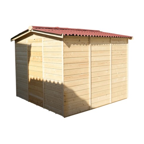 Casetta 2.4x2.4 in Legno Pannelli 16 mm Rimessa Esterno | BricoShop24