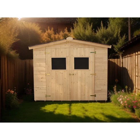 Casetta 2.4x2.4 in Legno Pannelli 16 mm Rimessa Esterno | BricoShop24