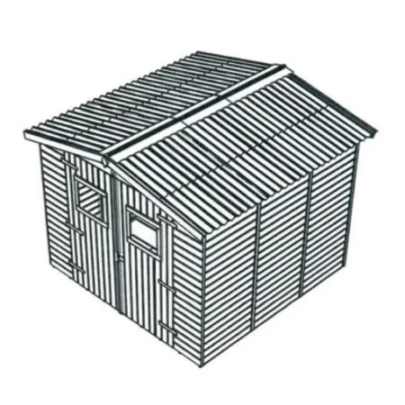 Casetta 2.4x2.4 in Legno Pannelli 16 mm Rimessa Esterno | BricoShop24