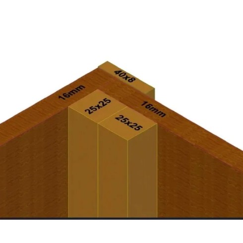 Casetta 2.4x2.4 in Legno Pannelli 16 mm Rimessa Esterno | BricoShop24