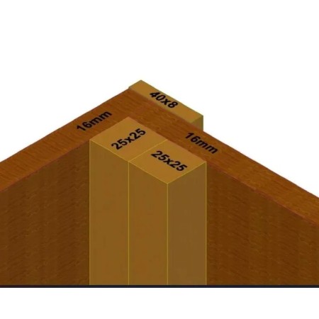 Casetta 2.4x2.4 in Legno Pannelli 16 mm Rimessa Esterno | BricoShop24