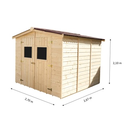 Casetta 2.4x2.4 in Legno Pannelli 16 mm Rimessa Esterno | BricoShop24