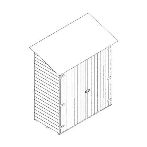 Casetta Armadio 120x60 in Legno per Attrezzi Addossata