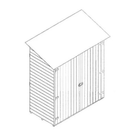 Casetta Armadio 120x60 in Legno per Attrezzi Addossata