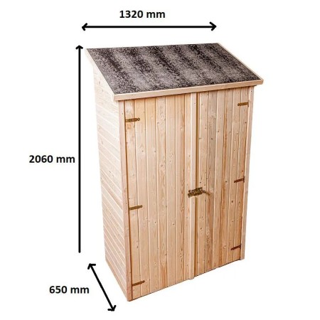 Casetta Armadio 120x60 in Legno per Attrezzi Addossata