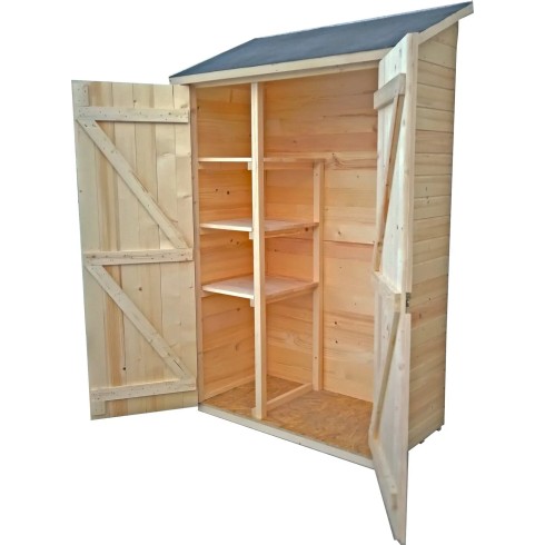 Casetta Armadio 120x60 in Legno per Attrezzi Addossata