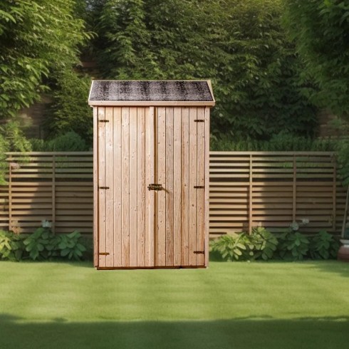 Casetta Armadio 120x60 in Legno per Attrezzi Addossata