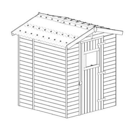 Casetta in Legno con Pavimento 160x120 cm da Giardino