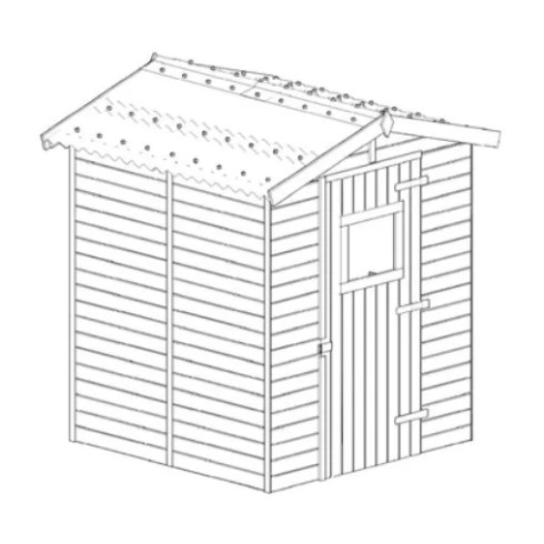 Casetta in Legno 160x160 Mobile Ripostiglio per Esterno | BricoShop24