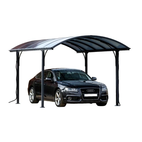 Carport in Alluminio 3x4.8 metri Policarbonato Gazebo Posto Auto Capanno Tettoia | BricoShop24