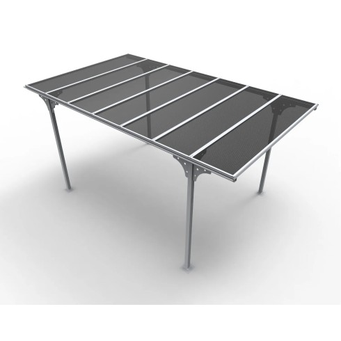 Tettoia in Alluminio 3x5 metri Carport Policarbonato Gazebo Posto Auto