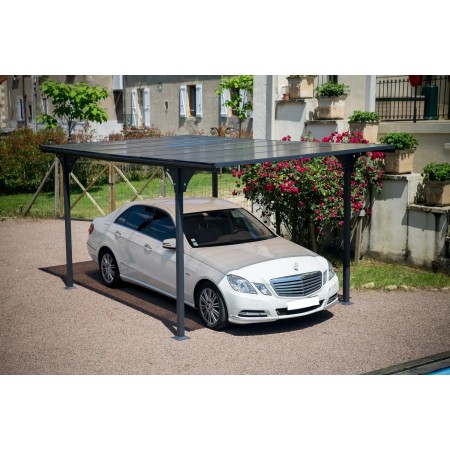 Tettoia in Alluminio 3x5 metri Carport Policarbonato Gazebo Posto Auto