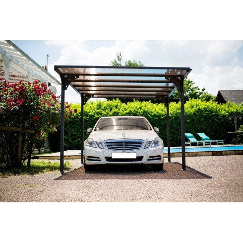 Tettoia in Alluminio 3x5 metri Carport Policarbonato Gazebo Posto Auto