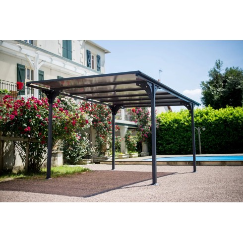 Tettoia in Alluminio 3x5 metri Carport Policarbonato Gazebo Posto Auto