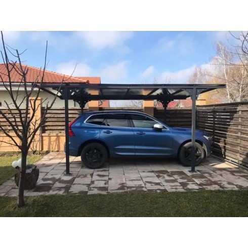 Tettoia in Alluminio 3x5 metri Carport Policarbonato Gazebo Posto Auto