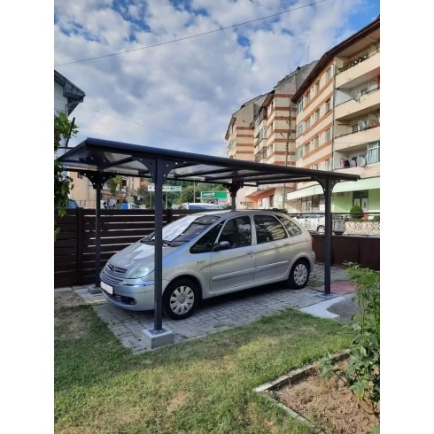 Tettoia in Alluminio 3x5 metri Carport Policarbonato Gazebo Posto Auto
