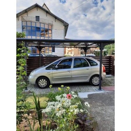 Tettoia in Alluminio 3x5 metri Carport Policarbonato Gazebo Posto Auto