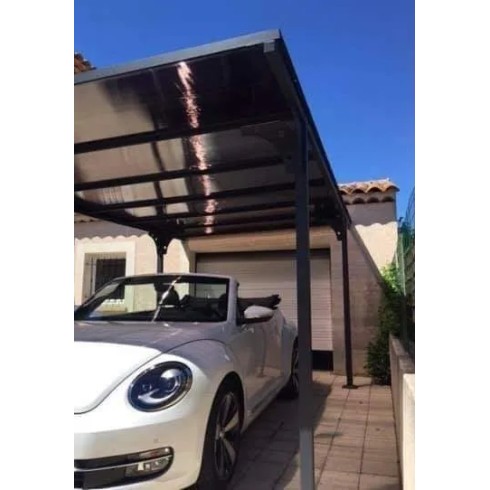 Tettoia in Alluminio 3x5 metri Carport Policarbonato Gazebo Posto Auto