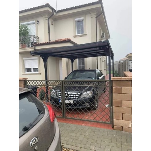 Tettoia in Alluminio 3x5 metri Carport Policarbonato Gazebo Posto Auto