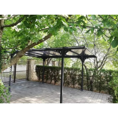 Tettoia in Alluminio 3x5 metri Carport Policarbonato Gazebo Posto Auto