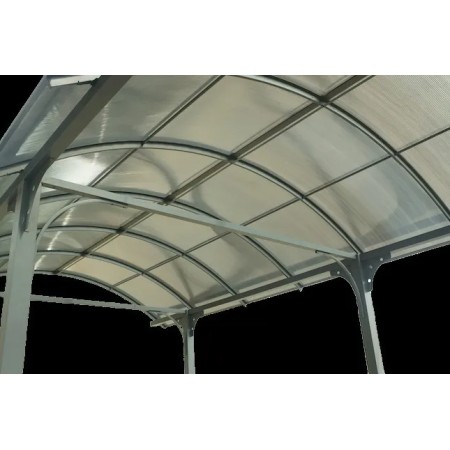 Carport in Alluminio 3.6x7.6 mt Policarbonato Posto Auto Tettoia Camper Furgoni | BricoShop24