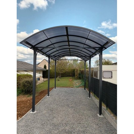Carport in Alluminio 3.6x7.6 mt Policarbonato Posto Auto Tettoia Camper Furgoni | BricoShop24