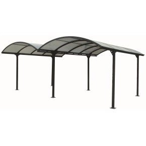Carport in Alluminio 6x5 metri Policarbonato Gazebo Posto Auto Capanno Tettoia | BricoShop24