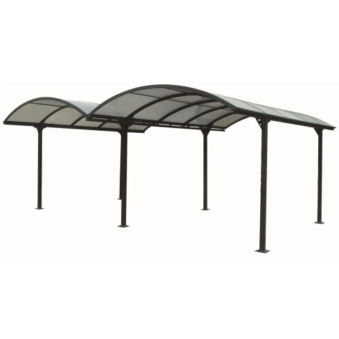 Carport in Alluminio 6x5 metri Policarbonato Gazebo Posto Auto Capanno Tettoia | BricoShop24