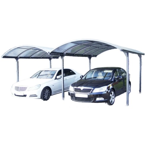 Carport in Alluminio 6x5 metri Policarbonato Gazebo Posto Auto Capanno Tettoia | BricoShop24