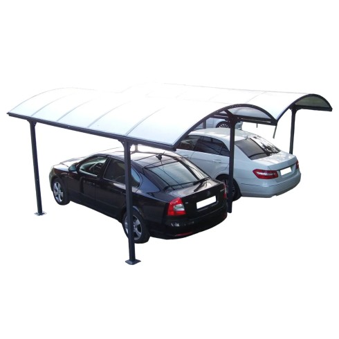 Carport in Alluminio 6x5 metri Policarbonato Gazebo Posto Auto Capanno Tettoia | BricoShop24