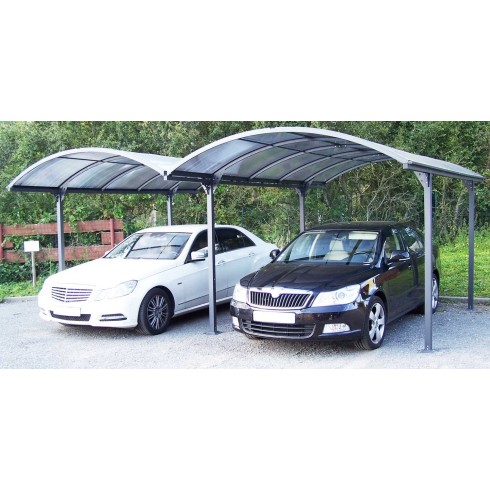Carport in Alluminio 6x5 metri Policarbonato Gazebo Posto Auto Capanno Tettoia | BricoShop24