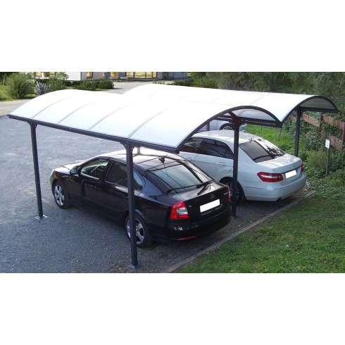 Carport in Alluminio 6x5 metri Policarbonato Gazebo Posto Auto Capanno Tettoia | BricoShop24