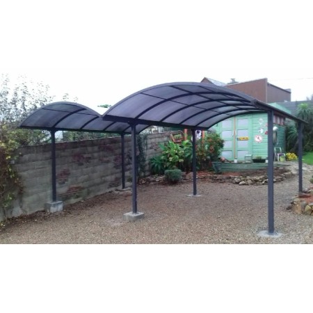 Carport in Alluminio 6x5 metri Policarbonato Gazebo Posto Auto Capanno Tettoia | BricoShop24