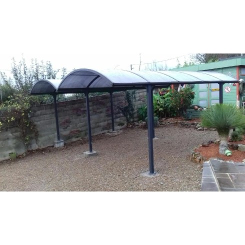 Carport in Alluminio 6x5 metri Policarbonato Gazebo Posto Auto Capanno Tettoia | BricoShop24