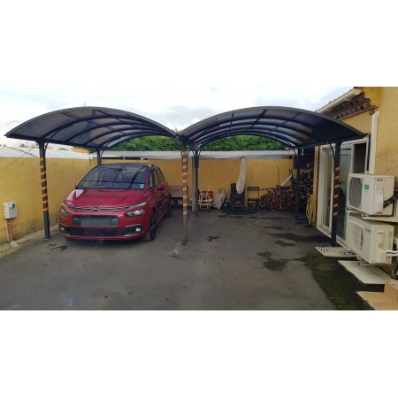 Carport in Alluminio 6x5 metri Policarbonato Gazebo Posto Auto Capanno Tettoia | BricoShop24