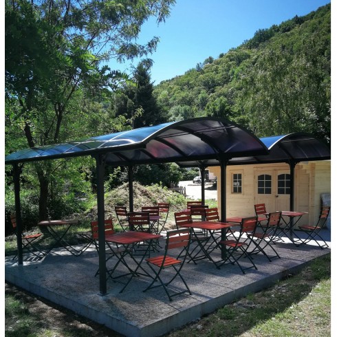 Carport in Alluminio 6x5 metri Policarbonato Gazebo Posto Auto Capanno Tettoia | BricoShop24