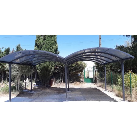 Carport in Alluminio 6x5 metri Policarbonato Gazebo Posto Auto Capanno Tettoia | BricoShop24
