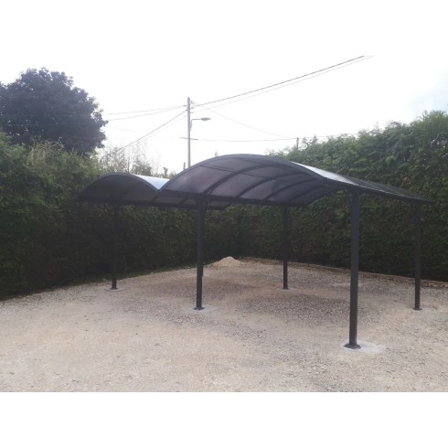 Carport in Alluminio 6x5 metri Policarbonato Gazebo Posto Auto Capanno Tettoia | BricoShop24