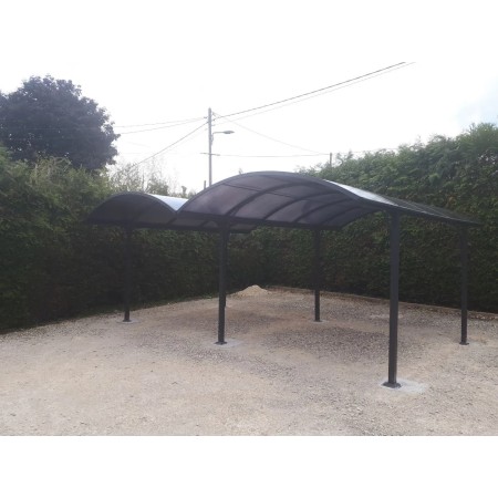 Carport in Alluminio 6x5 metri Policarbonato Gazebo Posto Auto Capanno Tettoia | BricoShop24