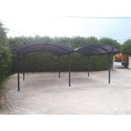 Carport in Alluminio 6x5 metri Policarbonato Gazebo Posto Auto Capanno Tettoia | BricoShop24