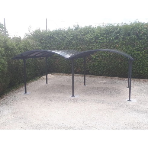Carport in Alluminio 6x5 metri Policarbonato Gazebo Posto Auto Capanno Tettoia | BricoShop24