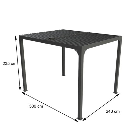 Pergola Bioclimatica 3x2.4 in Alluminio Gazebo Pergolato | BricoShop24