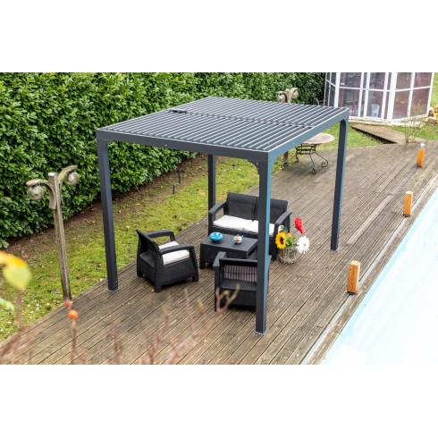 Pergola Bioclimatica 3x2.4 in Alluminio Gazebo Pergolato | BricoShop24
