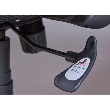 Sedia da Ufficio Nera in Rete Ergonomica con Ruote