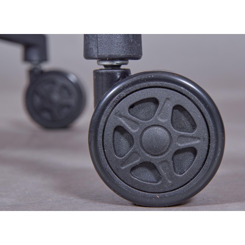 Sedia da Ufficio Nera in Rete Ergonomica con Ruote