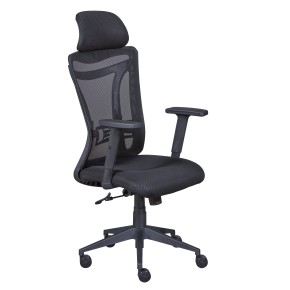 Sedia da Ufficio Nera in Rete Ergonomica con Ruote 2