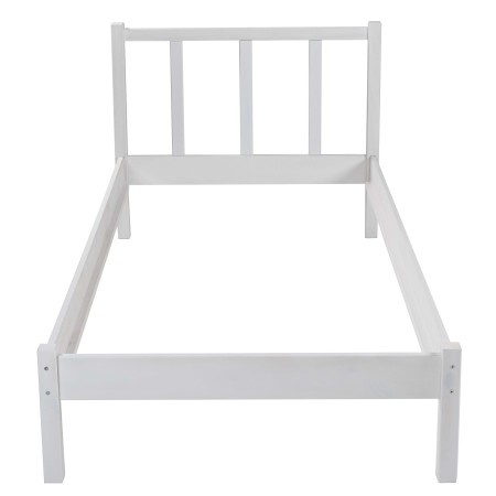 Letto Singolo da Cameretta 90x200 senza Doghe Bianco