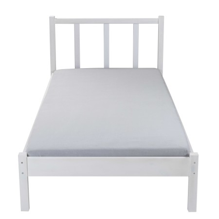 Letto Singolo da Cameretta 90x200 senza Doghe Bianco